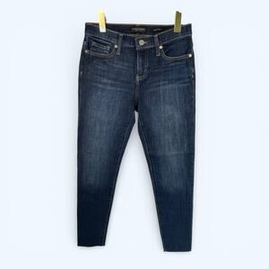 Banana Republic Women's Mid Rise Skinny Jeans Raw Hem 26 Petite